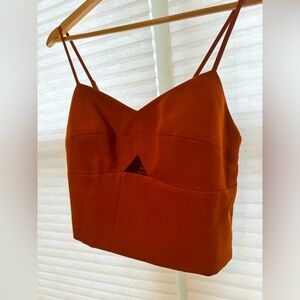 Walter Baker Burnt Orange Cut-Out Top